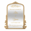 Miroir mariage bienvenue panneaux