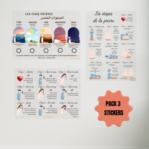 PACK STICKERS ABLUTIONS/PRIÈRE/TRACKER