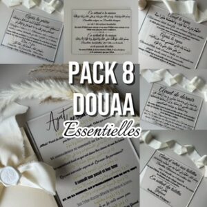PACK 8 PLEXI DOUAA + Carte invocations du matin