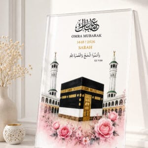 Tableau Hajj / Omra Personnalisable (Rose)